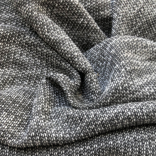 52" French Terry Cotton Two Toned Pepper Heavy Sweater Knit Fabric By the Yard - APC Fabrics