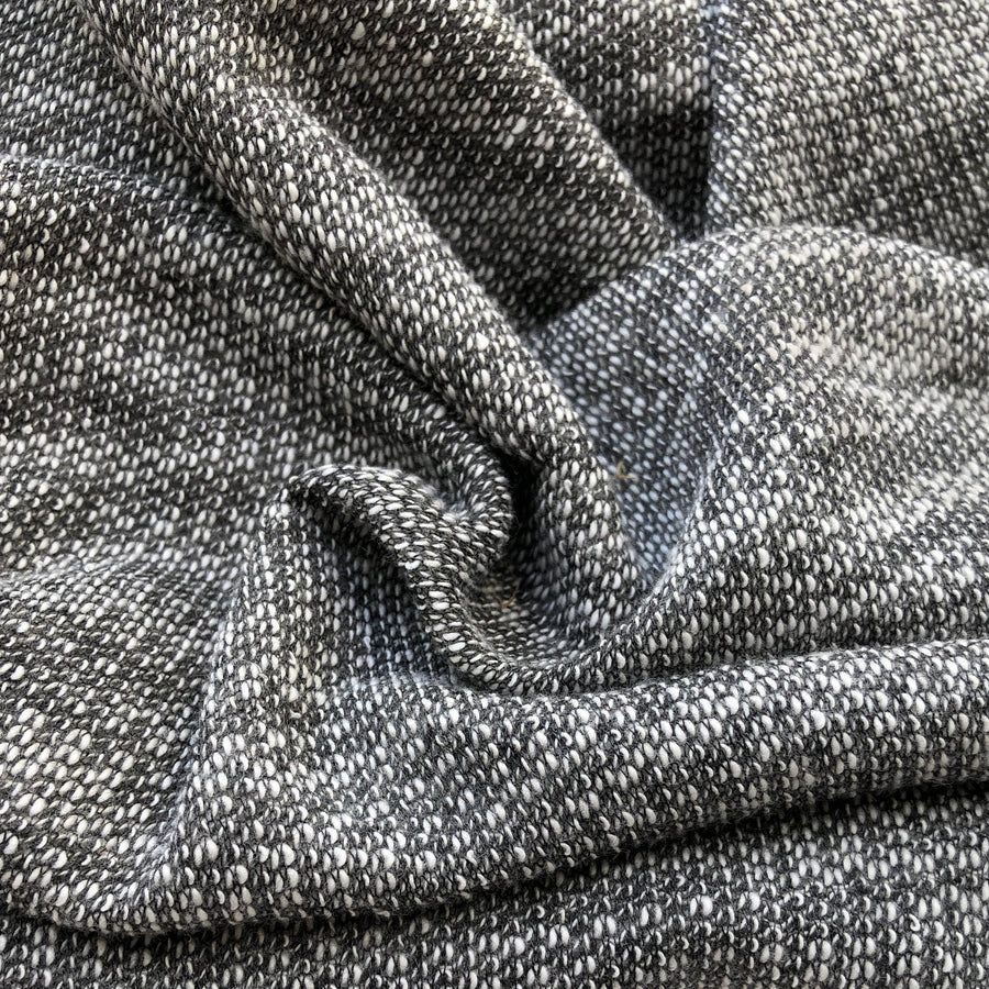 52" French Terry Cotton Two Toned Pepper Heavy Sweater Knit Fabric By the Yard - APC Fabrics