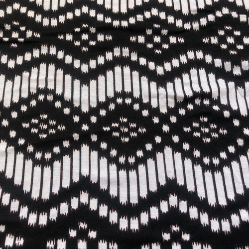 60" Modal Lycra Spandex Stretch Black White Jersey Knit Fabric By the Yard - APC Fabrics