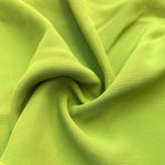 58" 100% Rayon Faille Blitz Bright Neon Green Light Weight Woven Fabric By the Yard | APC Fabrics