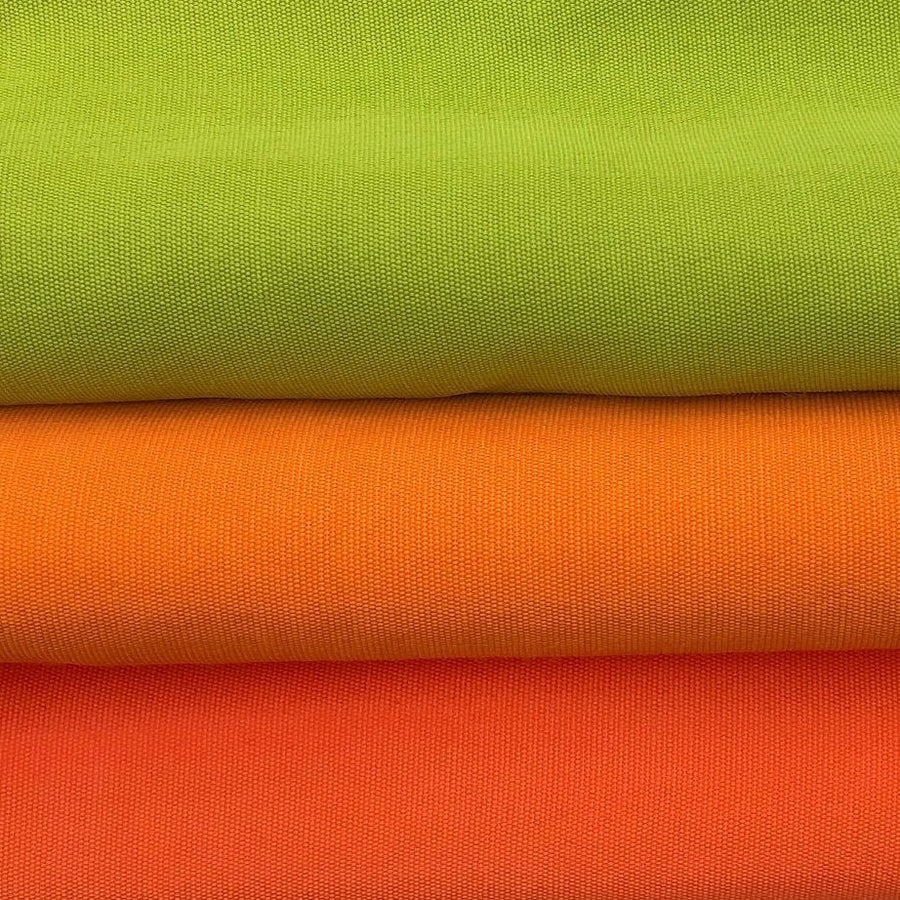58" 100% Rayon Faille Blitz Orange & Lime Green Light Weight Woven Fabric By the Yard | APC Fabrics