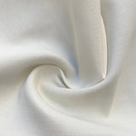 58" 100% Rayon Bengaline Faille PFD White Woven Fabric By the Yard | APC Fabrics