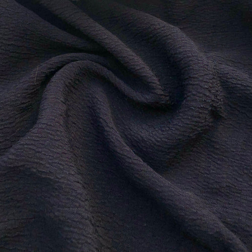 60" 100% Lyocell Black Ghost Wrinkly Woven Fabric By the Yard | APC Fabrics