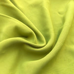 58" 100% Rayon Faille Blitz Bright Neon Green Light Weight Woven Fabric By the Yard | APC Fabrics