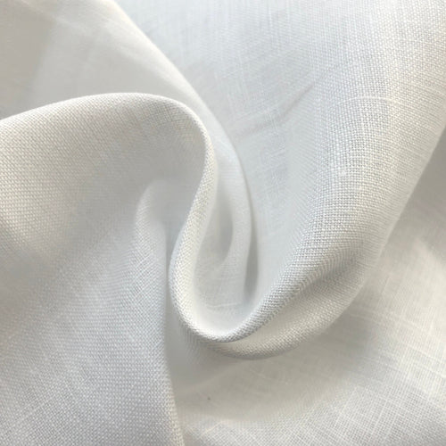 52" 100% Linen 5.5 OZ White Woven Fabric By the Yard | APC Fabrics