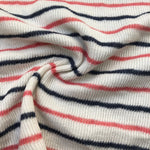 46" Modal Striped Polka Dot White Red Black Rib Knit & Double Knit Fabric By the Yard | APC Fabrics