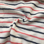 46" Modal Striped Polka Dot White Red Black Rib Knit & Double Knit Fabric By the Yard | APC Fabrics