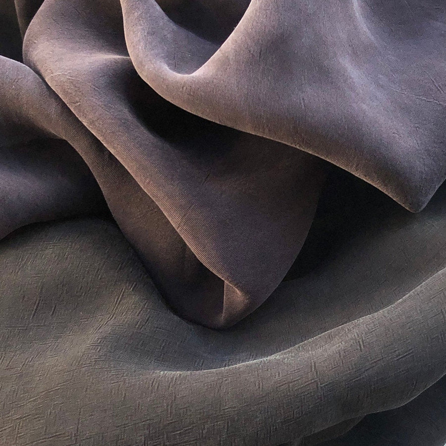 58" 100% Rayon Bemberg Enzyme Washed Silk-Hand Purple & Black 7 OZ Light Woven Fabric By the Yard - APC Fabrics