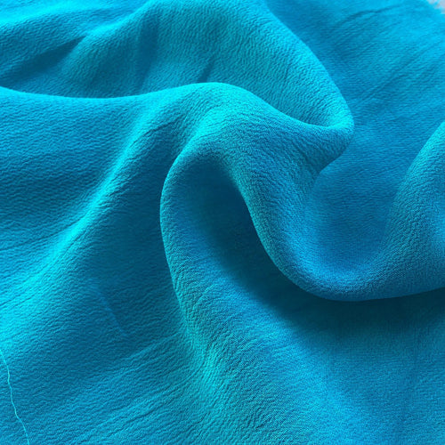 44" Neon Blue 100% Tencel Lyocell Cupro Georgette 4.5 OZ Light Woven Fabric By the Yard | APC Fabrics