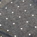 52" French Terry Cotton Blend Polka Dot Burgundy Red & Charcoal Gray Apparel Knit Fabric By the Yard - APC Fabrics
