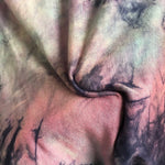 60” Bamboo Spandex Lycra Stretch Tie Dyed Cotton Candy Blue & Pink Apparel Knit Fabric By the Yard - APC Fabrics