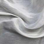 56" 100% Rayon Acetate Zebra Faille White Shinny Glossy Sheer Woven Fabric By the Yard | APC Fabrics