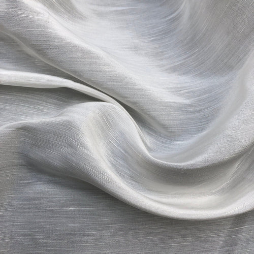 56" 100% Rayon Acetate Zebra Faille White Shinny Glossy Sheer Woven Fabric By the Yard | APC Fabrics