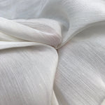 56" 100% Rayon Acetate Zebra Faille White Shinny Glossy Sheer Woven Fabric By the Yard | APC Fabrics