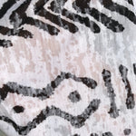 58" Cotton Burn Out Devore Cherokee Mudcloth from the African nation of Mali Print Black & White Knit Fabric By the Yard | APC Fabrics
