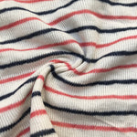 46" Modal Striped Polka Dot White Red Black Rib Knit & Double Knit Fabric By the Yard | APC Fabrics