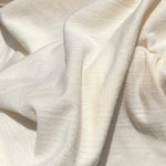 58" PFD Organic Cotton Striped Laundered Mechanic Stretch Ivory White Apparel Knit Fabric By the Yard - APC Fabrics