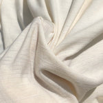 58" PFD Organic Cotton Striped Laundered Mechanic Stretch Ivory White Apparel Knit Fabric By the Yard - APC Fabrics