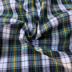 60" 100% Cotton Yarn Dyed Checkered Gingham Green Yellow & White Woven Fabric By the Yard - APC Fabrics