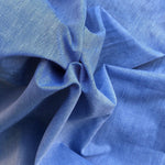 58" 100% Pima Cotton Chambray Voile Baby Blue Light Woven Fabric By the Yard - APC Fabrics