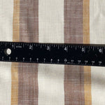 56" Cotton Linen & Rayon Striped Burgundy Red White Yellow Apparel Woven Fabric By the Yard - APC Fabrics