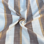 56" Cotton Linen & Rayon Striped Burgundy Red White Yellow Apparel Woven Fabric By the Yard - APC Fabrics