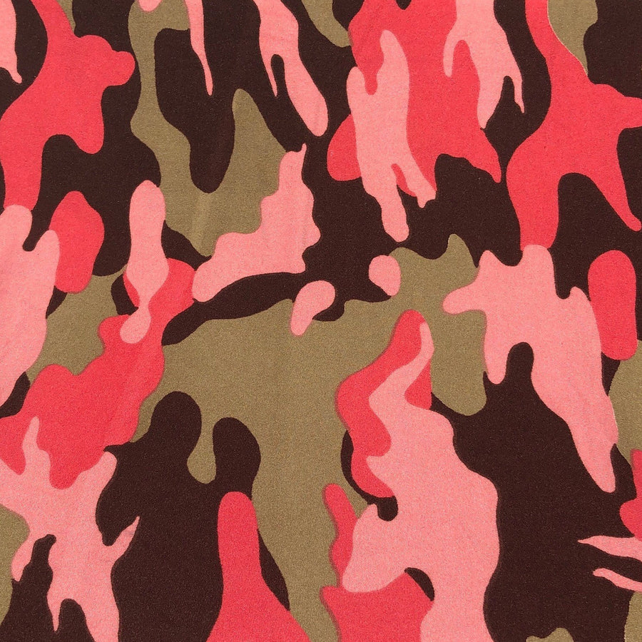 60" 100% Polyester 6 OZ Pink Camoflauge Camouflage Camo Print Apparel & Face Mask Woven Fabric By the Yard - APC Fabrics