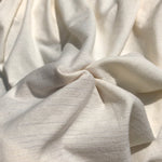 58" PFD Organic Cotton Striped Laundered Mechanic Stretch Ivory White Apparel Knit Fabric By the Yard - APC Fabrics