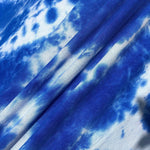 60” Modal & Spandex Lycra Stretch Tie Dyed Ocean Blue & White Apparel and Face Mask Jersey Knit Fabric By the Yard | APC Fabrics