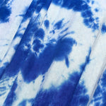 60” Modal & Spandex Lycra Stretch Tie Dyed Ocean Blue & White Apparel and Face Mask Jersey Knit Fabric By the Yard | APC Fabrics