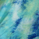 60” Modal & Spandex Stretch Tie Dyed Blue Green White Apparel & Face Mask Jersey Knit Fabric By the Yard | APC Fabrics