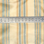 56" 100% Silk Gold Yellow Blue Striped 5 OZ Woven Fabric By the Half Yard | APC Fabrics