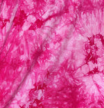 60” Bamboo & Spandex Stretch Tie Dyed Tie Dye Bright Pink White Cloud Apparel and Face Mask Jersey Knit Fabric By the Yard | APC Fabrics