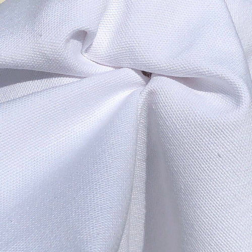 60" 100% Cotton Canvas 7 OZ White Apparel and Face Mask Woven Fabric By the Yard | APC Fabrics