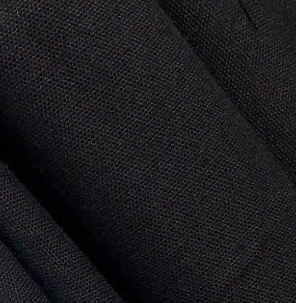 60" 100% Cotton Canvas 7 OZ Pitch Black Apparel and Face Mask Woven Fabric By the Yard | APC Fabrics