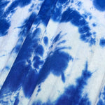 60” Modal & Spandex Lycra Stretch Tie Dyed Ocean Blue & White Apparel and Face Mask Jersey Knit Fabric By the Yard | APC Fabrics