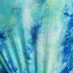 60” Modal & Spandex Stretch Tie Dyed Blue Green White Apparel & Face Mask Jersey Knit Fabric By the Yard | APC Fabrics
