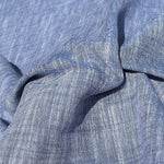 60" Linen & Cotton Chambray USA Made Light Blue Two Toned Cross Dye 5 OZ Apparel and Face Mask Woven Fabric By the Yard | APC Fabrics