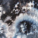 60” Modal & Spandex Stretch Tie Dyed Tie Dye Black White Blue Cloud Apparel and Face Mask Jersey Knit Fabric By the Yard | APC Fabrics