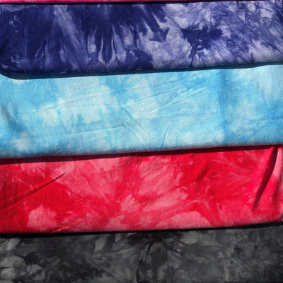 60” Bamboo 4-Way Stretch with Spandex 5 OZ Tie Dyed Tie Dye Apparel Jersey Knit Fabric By the Yard | APC Fabrics