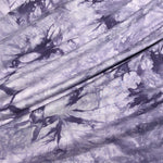 60” Modal & Spandex Stretch 5 OZ Tie Dyed Tie Dye Light Purple White Apparel Face Mask Jersey Knit Fabric By the Yard | APC Fabrics