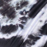 60” Modal 4-Way Stretch with Spandex 5 OZ Tie Dye Tie Dyed Black White Apparel Jersey Knit Fabric By the Yard | APC Fabrics