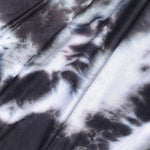 60” Modal 4-Way Stretch with Spandex 5 OZ Tie Dye Tie Dyed Black White Apparel Jersey Knit Fabric By the Yard | APC Fabrics