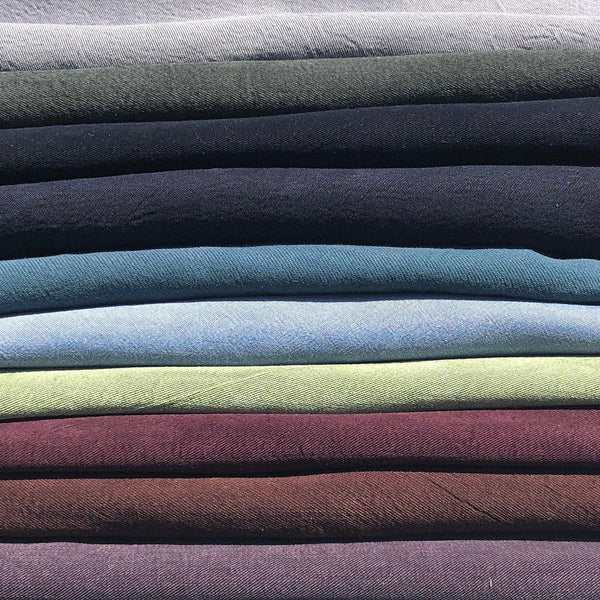 60" 100% Tencel Lyocell Gabardine Twill Enzyme Washed Medium Weight Woven Fabric By the Yard | APC Fabrics