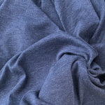 58" Cotton Modal Fleece Blend Solid Dark Navy Apparel French Knit Fabric By the Yard | APC Fabrics