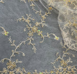 50" 100% Lace with Floral Embroidered Woven Fabric By the Half Yard | APC Fabrics