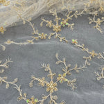 50" 100% Lace with Floral Embroidered Woven Fabric By the Half Yard | APC Fabrics