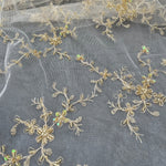 50" 100% Lace with Floral Embroidered Woven Fabric By the Half Yard | APC Fabrics