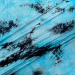 60” Bamboo 4-Way Stretch with Spandex Arctic Bright Blue & Black Tie Dye Tie Dyed Apparel Jersey Knit Fabric By the Yard | APC Fabrics