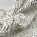 48" 100% Cotton Ivory Sweater Knit Apparel Fabric By the Half-Yard | APC Fabrics